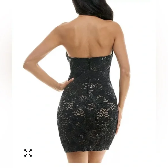 midi blue lace dress Blue Draped Lace Midi Dress L main image 1